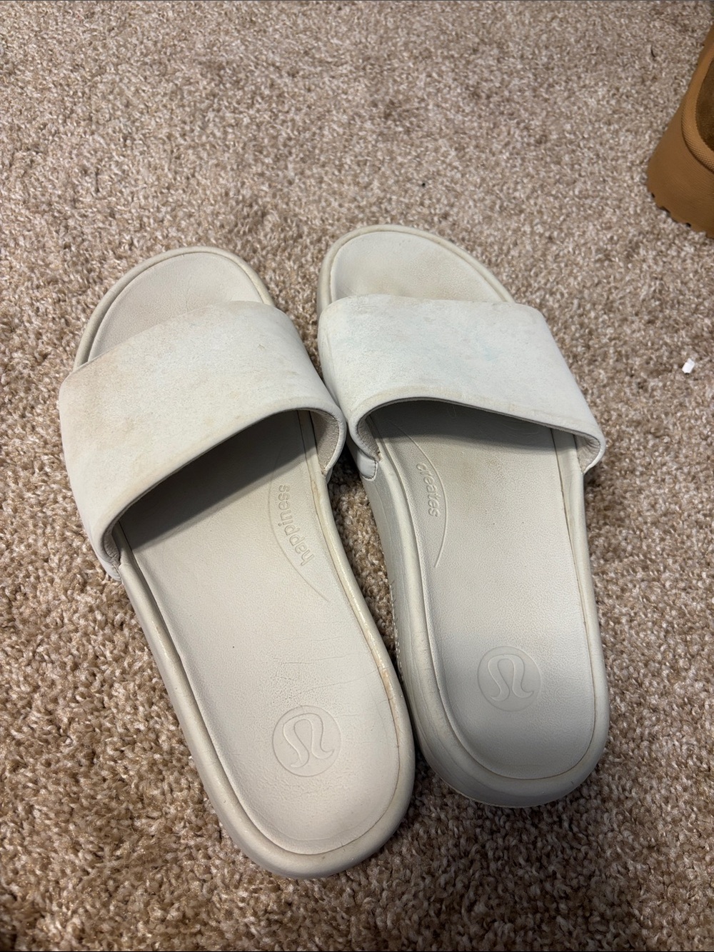 lululemon athletica Off-White Slide Sandals